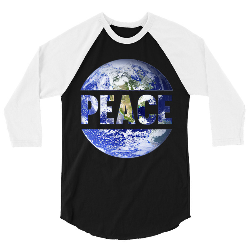 World Peace Support Earth Peace Day Lover Graphic 3/4 Sleeve Shirt | Artistshot