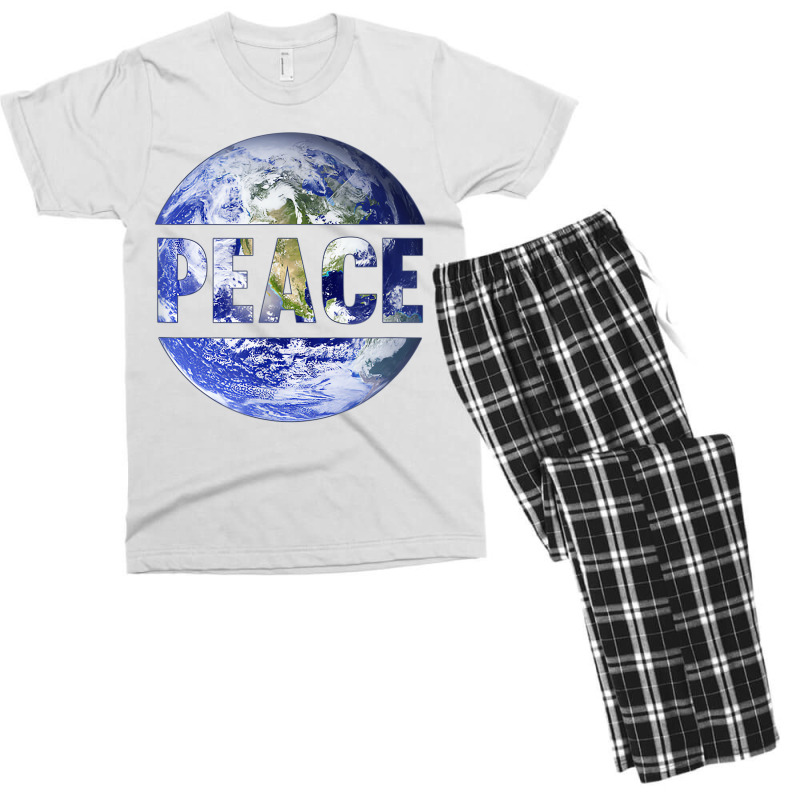 World Peace Support Earth Peace Day Lover Graphic Men's T-shirt Pajama Set | Artistshot