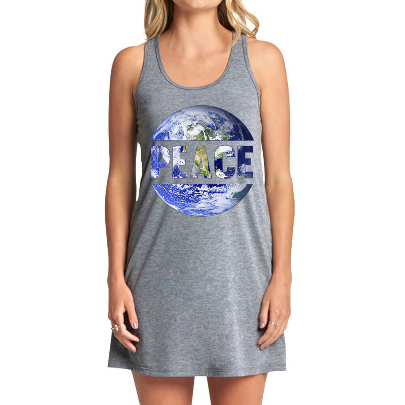 World Peace Support Earth Peace Day Lover Graphic Tank Dress by voutsro | Artistshot