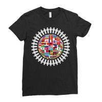 Cultural Diversity World Flags Different Nationali Ladies Fitted T-shirt | Artistshot