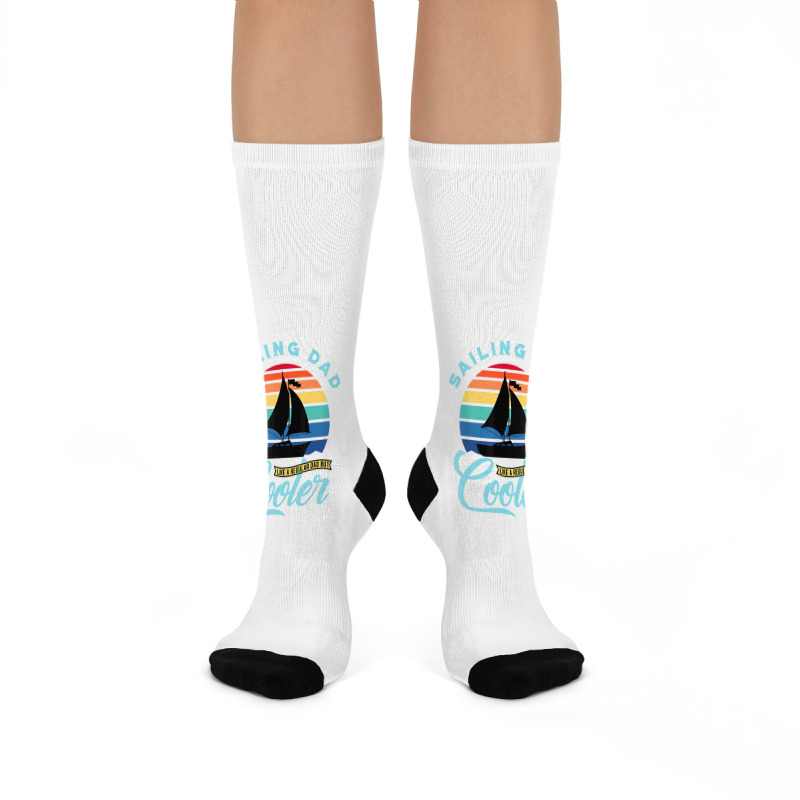 Mens Sailing Dad   Sailboat Sail Boating Captain S Crew Socks | Artistshot