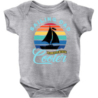 Mens Sailing Dad   Sailboat Sail Boating Captain S Baby Bodysuit | Artistshot