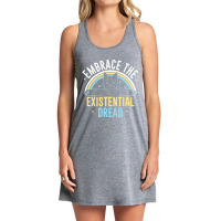 Embrace He Existential Dread Funny Novelty Cat Lov Tank Dress | Artistshot