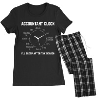 Funny Tax Accountant Clock I'll Sleep After Tax Se Women's Pajamas Set | Artistshot