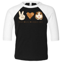 Peace Love Guinea Pigs Lover Peace Sign Hand And Cute Heart Design Toddler 3/4 Sleeve Tee | Artistshot