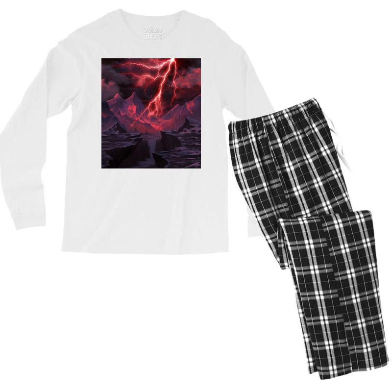 Lightning Bolt Men's Long Sleeve Pajama Set by fettekolatz | Artistshot