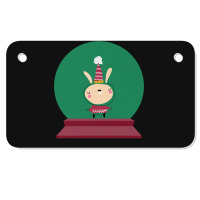 Bunny T Shirtfunny Winter Bunny In Green Snow Glob Motorcycle License Plate | Artistshot