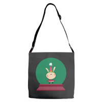 Bunny T Shirtfunny Winter Bunny In Green Snow Glob Adjustable Strap Totes | Artistshot