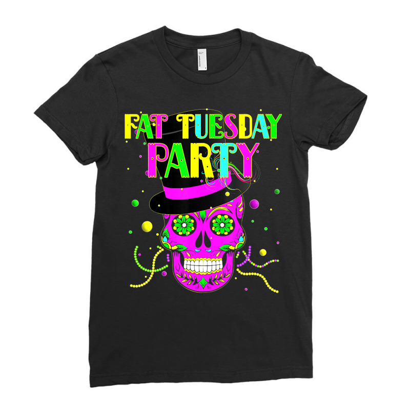 Fat Tuesday Mardi Gras Shirts Mardi Gras Costume M Ladies Fitted T-Shirt by mheny | Artistshot