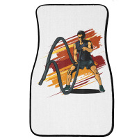 Cool Battle Rope Design T Shirt Front Car Mat | Artistshot