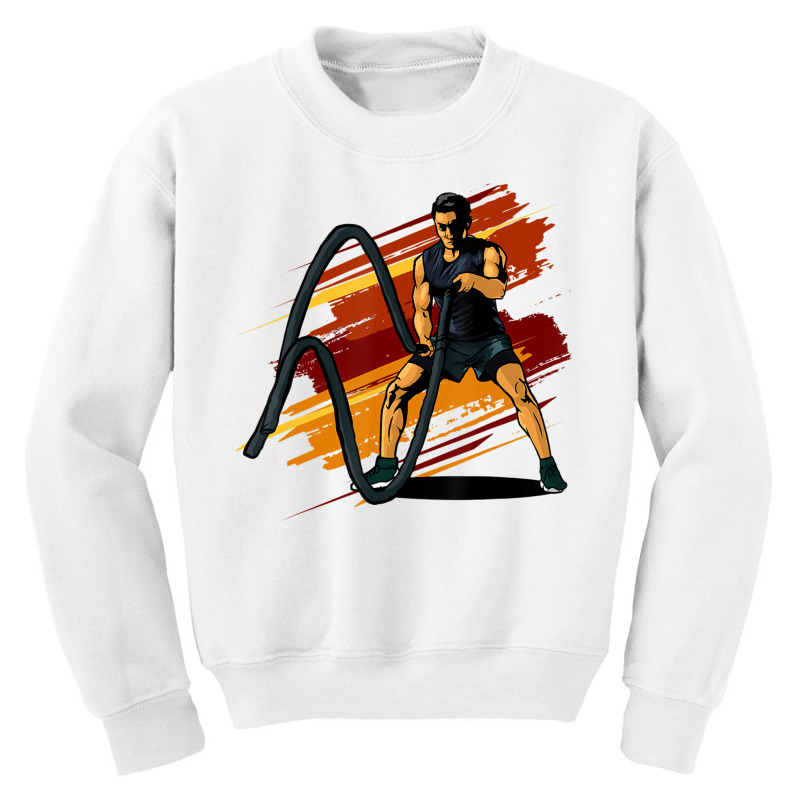 Cool Battle Rope Design T Shirt Youth Sweatshirt | Artistshot