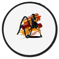 Cool Battle Rope Design T Shirt Round Patch | Artistshot