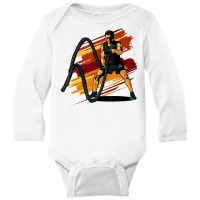 Cool Battle Rope Design T Shirt Long Sleeve Baby Bodysuit | Artistshot