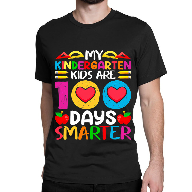 Funny 100 Days Of School And Still Poppin Kinderga Classic T-shirt | Artistshot