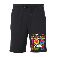 Funny 100 Days Of School And Still Poppin Kinderga Fleece Short | Artistshot