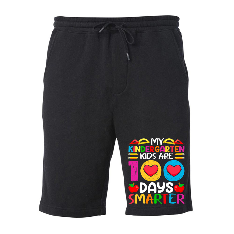 Funny 100 Days Of School And Still Poppin Kinderga Fleece Short | Artistshot