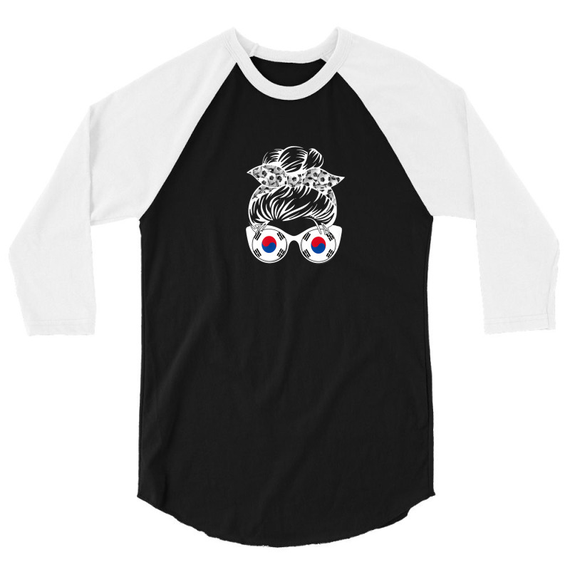 South Korea Football Messy Bun 3/4 Sleeve Shirt | Artistshot