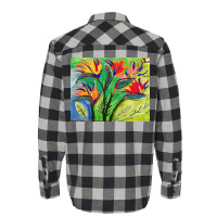 Paradise Flowers Acrylic Painting Flannel Shirt | Artistshot