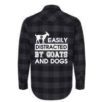 Easily Distracted By Goats And Dogs Flannel Shirt | Artistshot