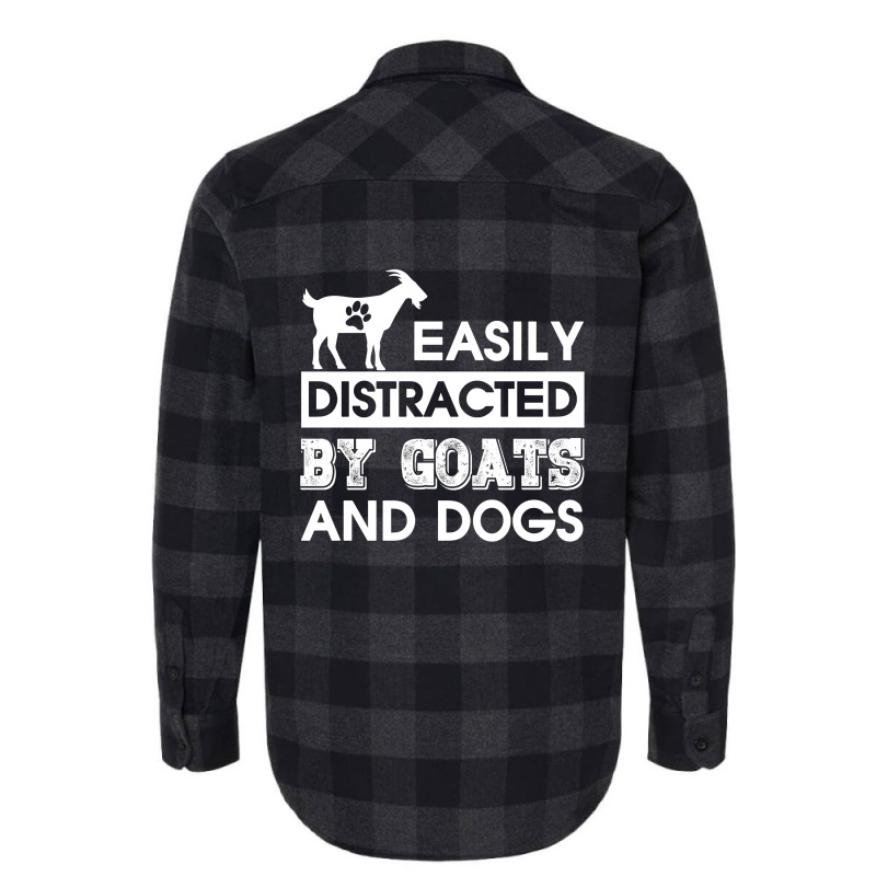 Easily Distracted By Goats And Dogs Flannel Shirt by hoainv | Artistshot