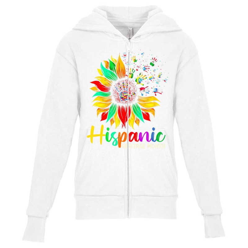 Women Men National Hispanic Heritage Month Sunflow Youth Zipper Hoodie by galloywa | Artistshot