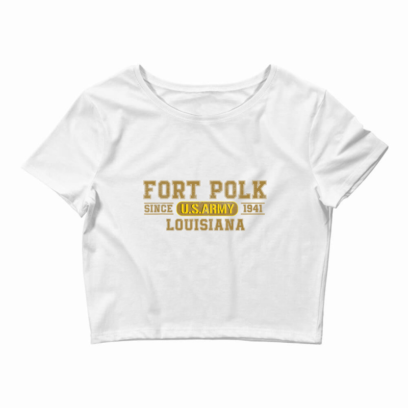 Fort Polk Louisiana T Shirt Crop Top by voutsro | Artistshot