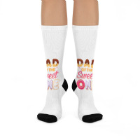 Dad Of Sweet One First Birthday Donut Theme T Shir Crew Socks | Artistshot