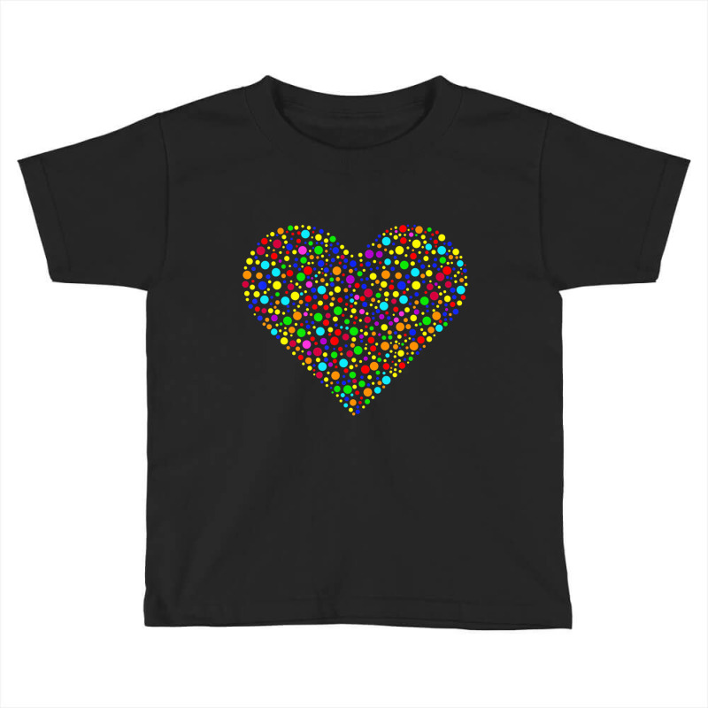 Colorful Polka Dot Heart International Dot Day Nov Toddler T-shirt by bonne | Artistshot