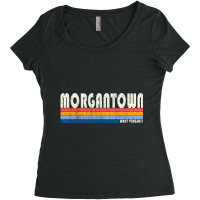 Vintage 70s 80s Style Morgantown Wv T Shirt Women's Triblend Scoop T-shirt | Artistshot