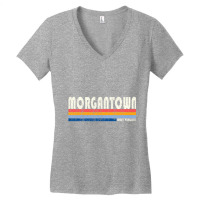 Vintage 70s 80s Style Morgantown Wv T Shirt Women's V-neck T-shirt | Artistshot