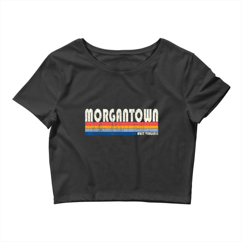 Vintage 70s 80s Style Morgantown Wv T Shirt Crop Top by hausch | Artistshot