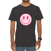 Lightning Bolt Happy Face Motivation Vintage T-shirt | Artistshot