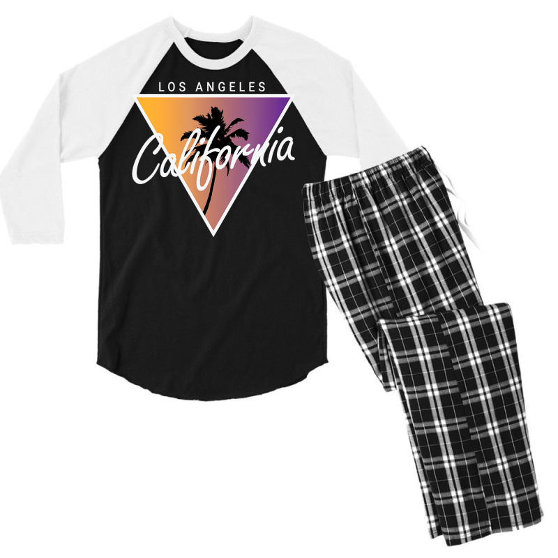 California Los Angeles Usa America T Shirt Men's 3/4 Sleeve Pajama Set by mheny | Artistshot