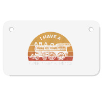 I Have A One Track Mind Railroad Collector Model T Motorcycle License Plate | Artistshot