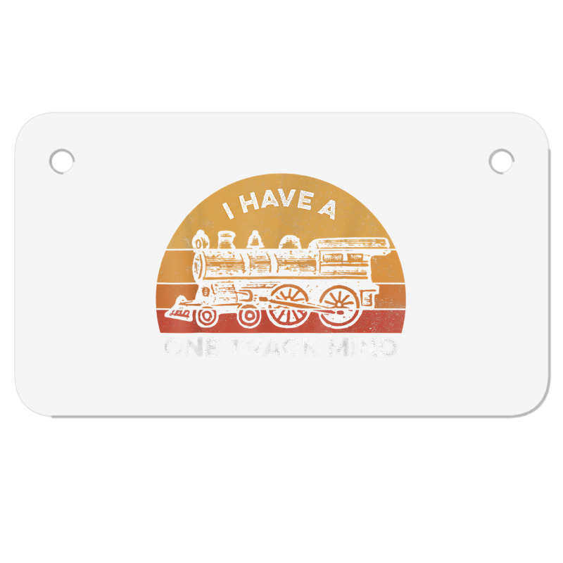 I Have A One Track Mind Railroad Collector Model T Motorcycle License Plate | Artistshot