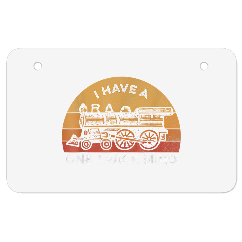 I Have A One Track Mind Railroad Collector Model T Atv License Plate | Artistshot