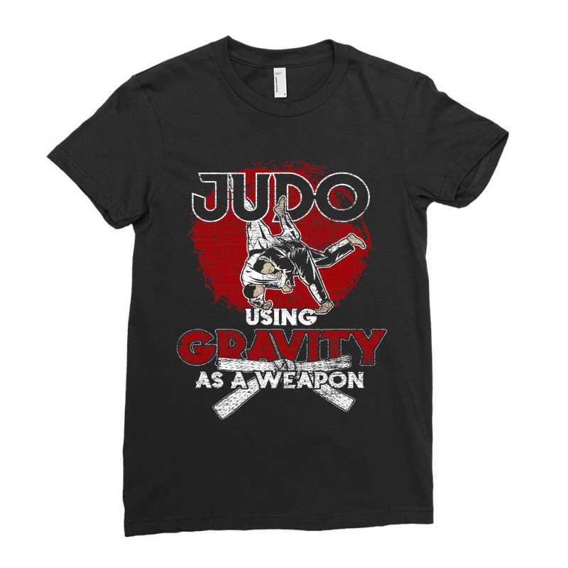 Sparring Athlete Judoka Japanese Martial Artist Gi Ladies Fitted T-Shirt by Upsunshine | Artistshot