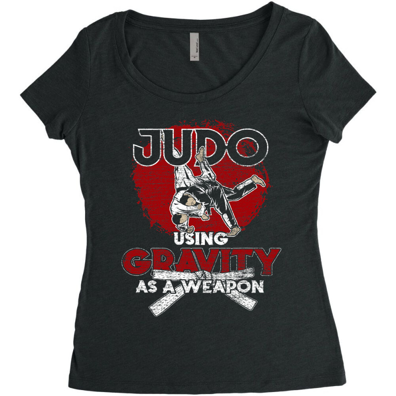 Sparring Athlete Judoka Japanese Martial Artist Gi Women's Triblend Scoop T-shirt by Upsunshine | Artistshot