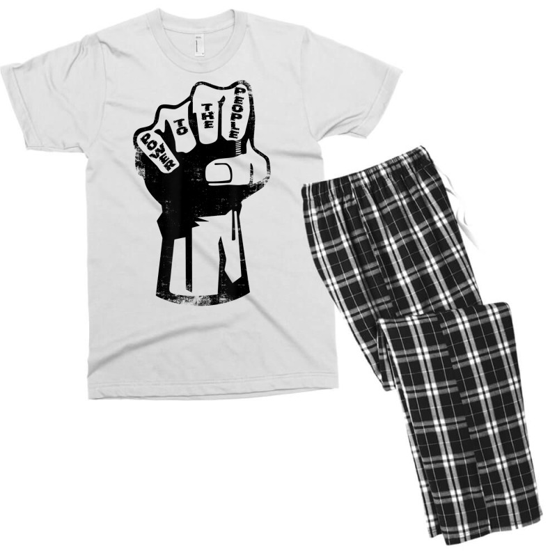 Power To The People Fist   Protest T Shirt Men's T-shirt Pajama Set by africaka | Artistshot