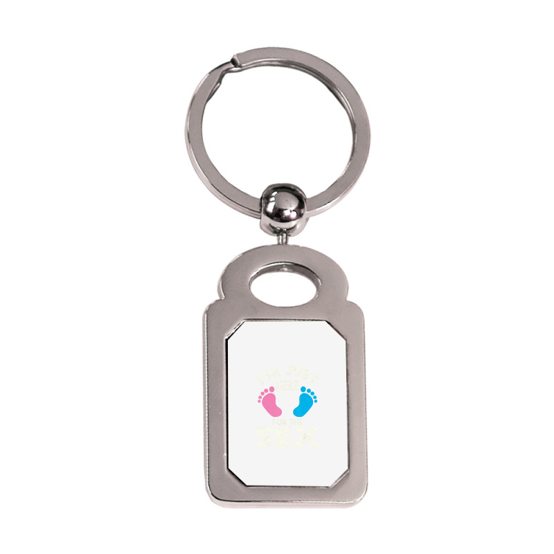 I'm Here For The Sex T Shirt   Boy Or Girl Family Silver Rectangle Keychain | Artistshot