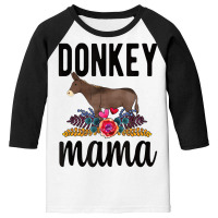 Proud Donkey Mama Donkey Farmer Donkey Owner T Shi Youth 3/4 Sleeve | Artistshot