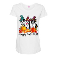 Boston Terrier Dog Lover Fall Ya'll Halloween Cost Maternity Scoop Neck T-shirt | Artistshot