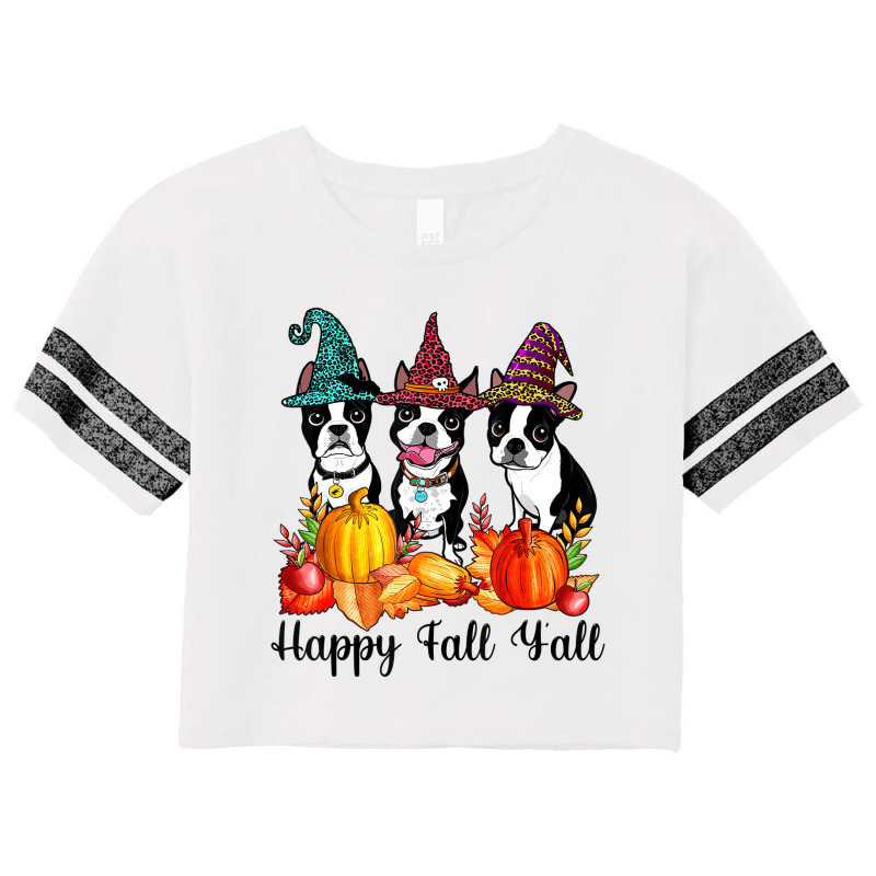 Boston Terrier Dog Lover Fall Ya'll Halloween Cost Scorecard Crop Tee by aiiluurosy | Artistshot