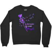 Alzheimers In November We Wear Purple Cute Dandeli Crewneck Sweatshirt | Artistshot