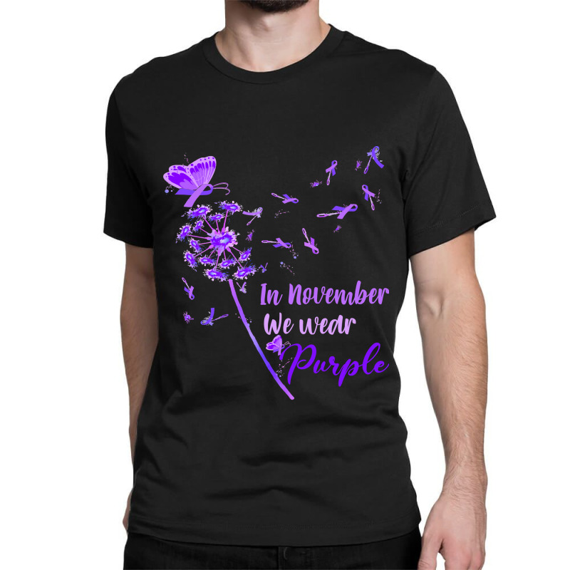 Alzheimers In November We Wear Purple Cute Dandeli Classic T-shirt | Artistshot