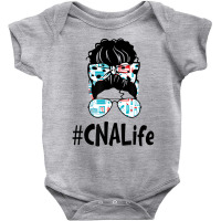 Messy Bun Cna Life Nurse Gift 2021 Ideas Funny T S Baby Bodysuit | Artistshot