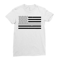 Thin Silver Line Flag Hoodie For Corrections Offic Ladies Fitted T-shirt | Artistshot