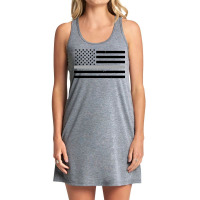 Thin Silver Line Flag Hoodie For Corrections Offic Tank Dress | Artistshot