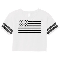 Thin Silver Line Flag Hoodie For Corrections Offic Scorecard Crop Tee | Artistshot