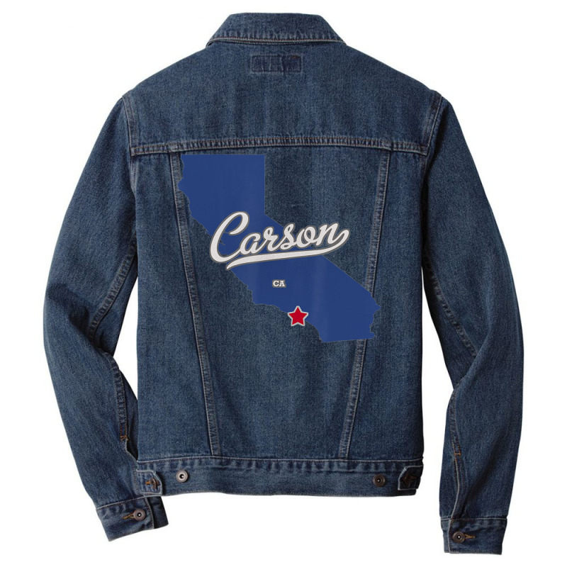 Carson California Ca Map T Shirt Men Denim Jacket | Artistshot